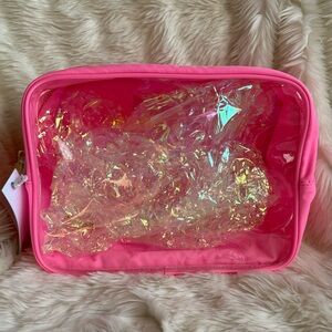 Stoney Clover Lane Clear Front Large Pouch in Bubblegum